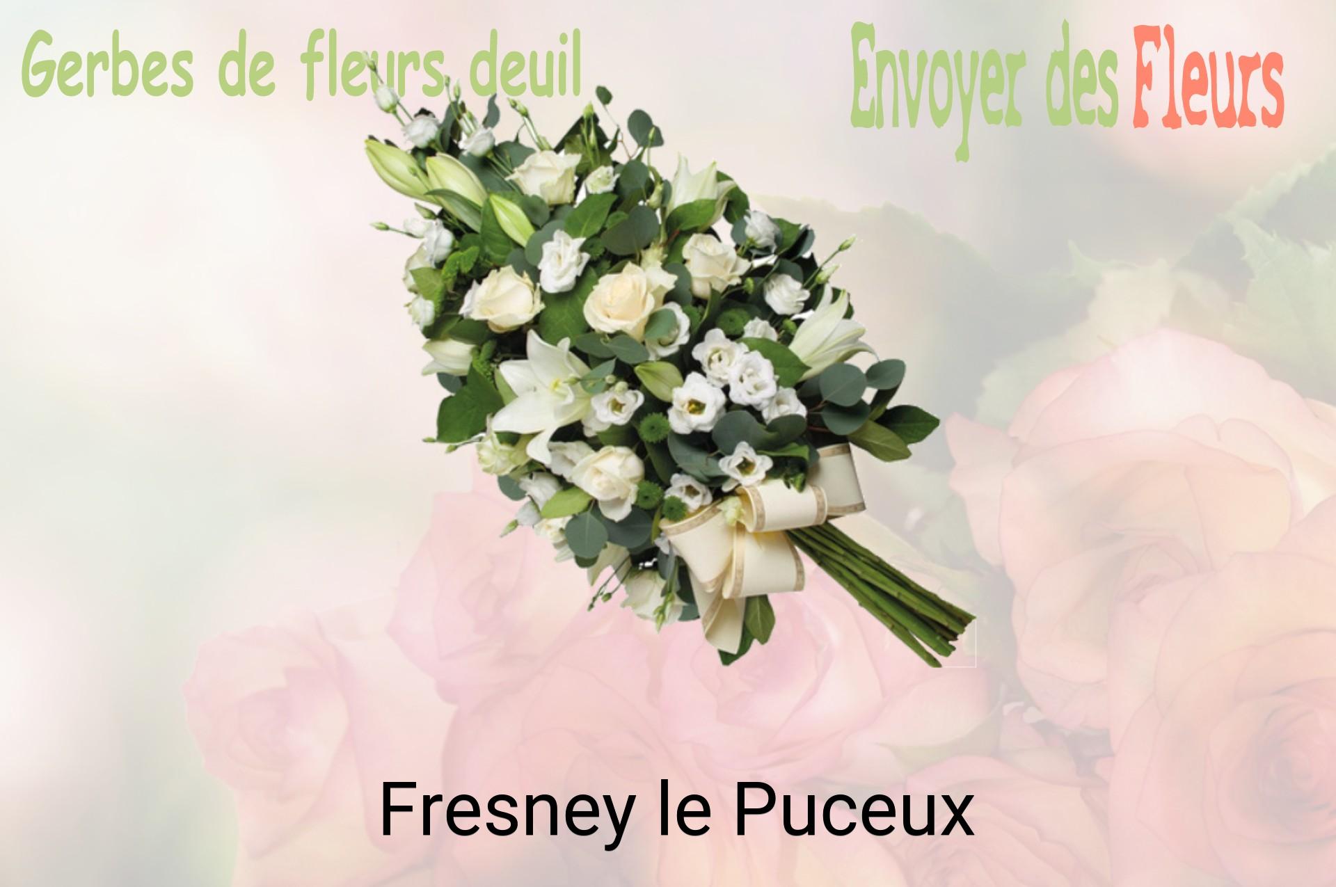 Gerbe de fleurs de deuil livrée à Fresney-le-Puceux